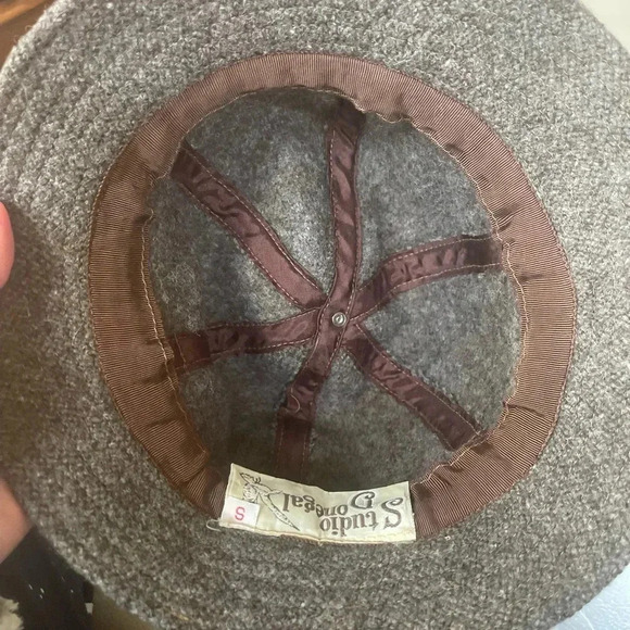 Vintage Studio Donegal Brown Wool Bucket / Bowler Hat - Picture 7 of 8